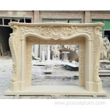 Stone Antique Fireplace Mantel For Sale